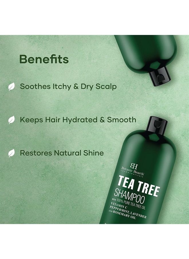Botanic Hearth Tea Tree Shampoo, Vitamin C, Peppermint, Lavender and Rosemary Oil, Fights Dandruff and Dry Scalp, 16 fl oz  - Image 2