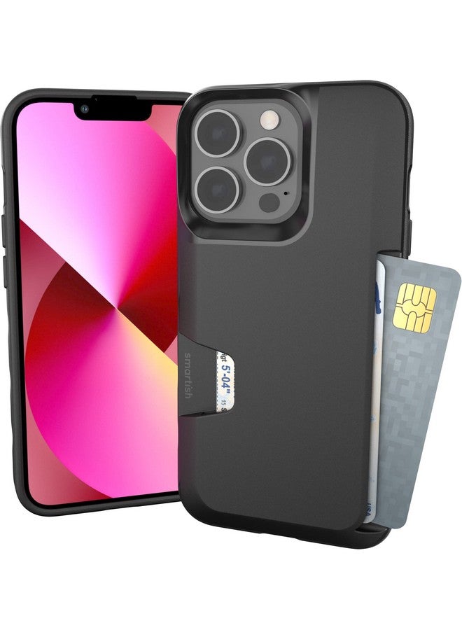 Smartish Smartish® iPhone 13 Pro Wallet Case - Wallet Slayer Vol. 1 [Slim + Protective] Credit Card Holder - Drop Tested Hidden Card Slot Cover Compatible with Apple iPhone 13 Pro - Black Tie Affair  - Image 1