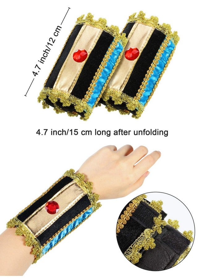 SATINIOR Egyptian Costume Accessory Includes Egyptian Belt Egyptian Collar Wristbands, Multicoloured, Medium - Image 4