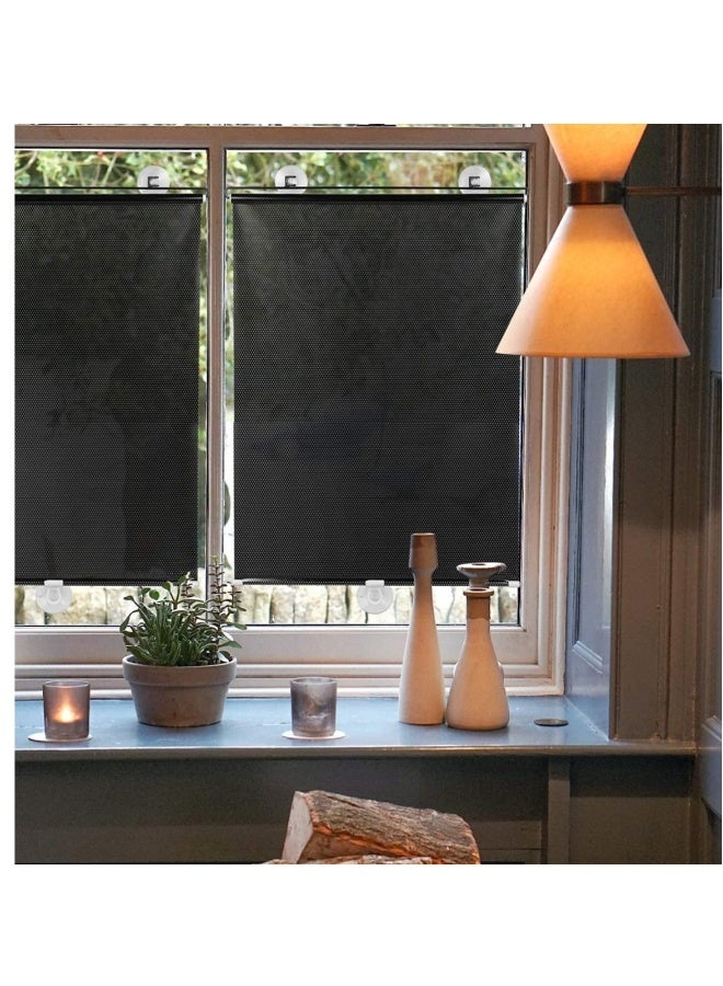 Blackout Blind Shade with Suction Cups One Piece Sun Blocking Curtain Light Filtering Room Darkening Window Cover Portable Window Shade for Home Bedroom 22.8 by 49 Inches - Image 4