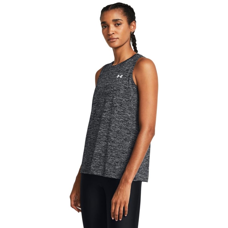 Under Armour Womens Tech Twist Tank Top Plus, (001) Black / / White, 3X - Image 5