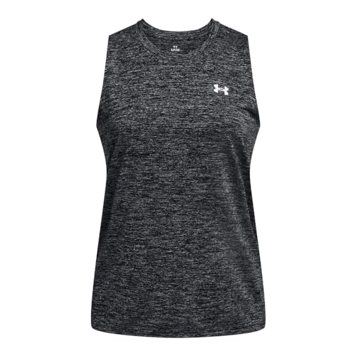 Under Armour Womens Tech Twist Tank Top Plus, (001) Black / / White, 3X - Image 2