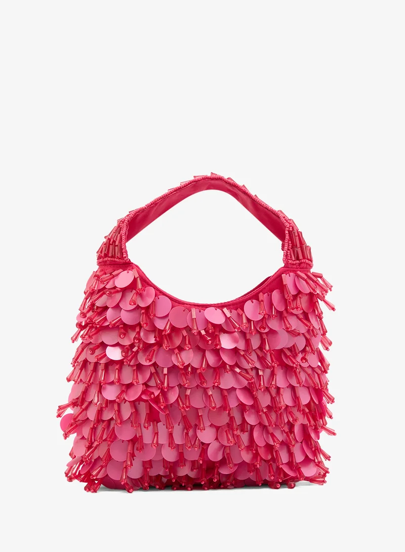 Embroidered Beaded Clutch