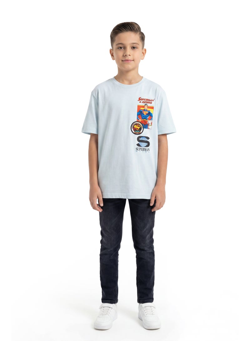Warner Bros. Superman & Krypto Teen Boys’ Oversized Graphic T-Shirt – Casual Relaxed Fit Tee - Image 4