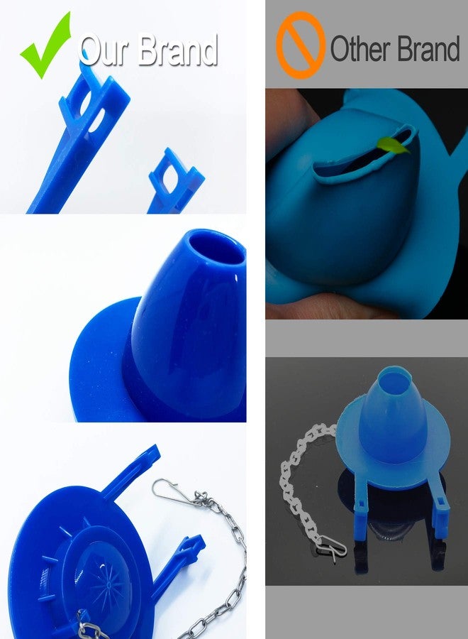 Uming Toilet Flapper Replacement kit 2 inch (2 Pack) Universal for American Standard Toilet Easy to Install with Stainless Chain & Long Lasting Rubber fit 2'' Flush Valve Toilet Leaking Flapper - Image 5