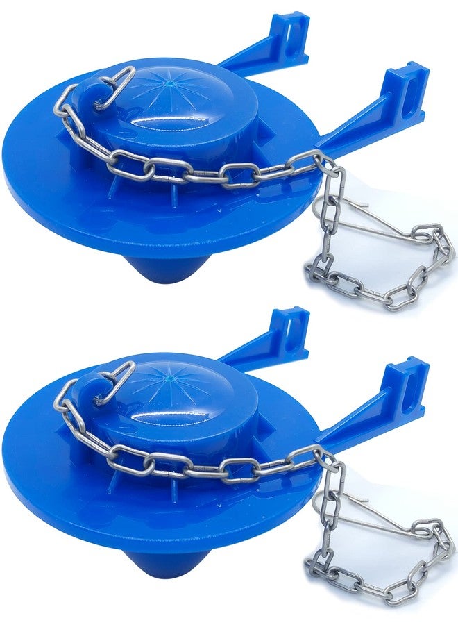 Uming Toilet Flapper Replacement kit 2 inch (2 Pack) Universal for American Standard Toilet Easy to Install with Stainless Chain & Long Lasting Rubber fit 2'' Flush Valve Toilet Leaking Flapper - Image 1