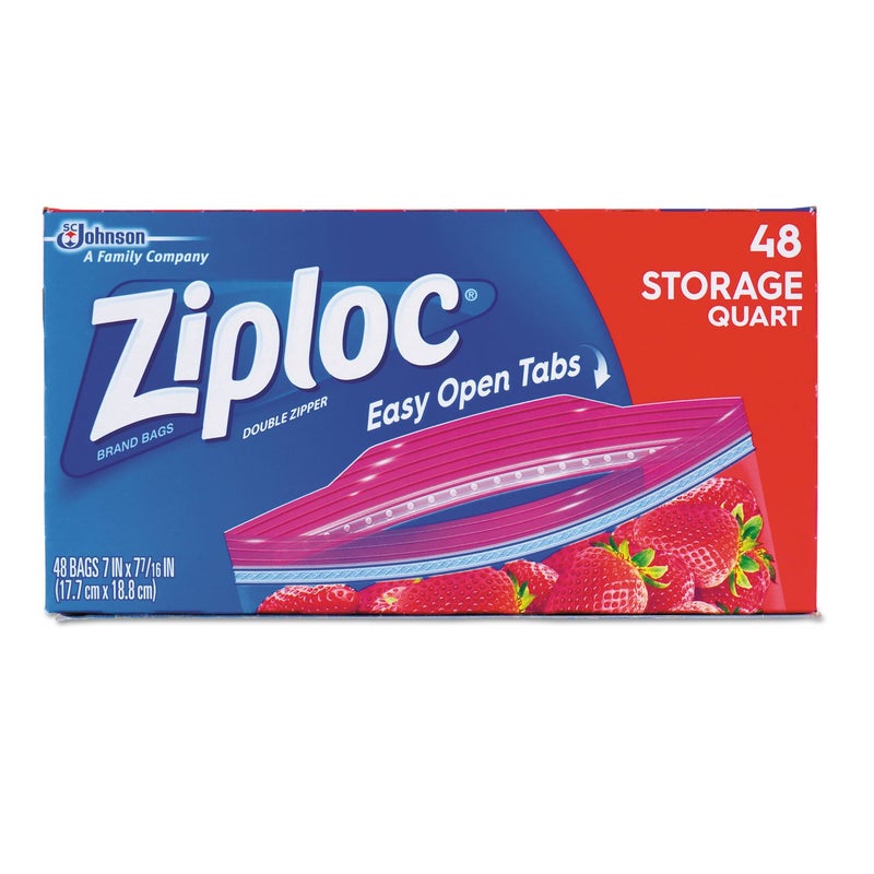 Ziploc Easy Open, Storage Quart 48 Count - Image 1