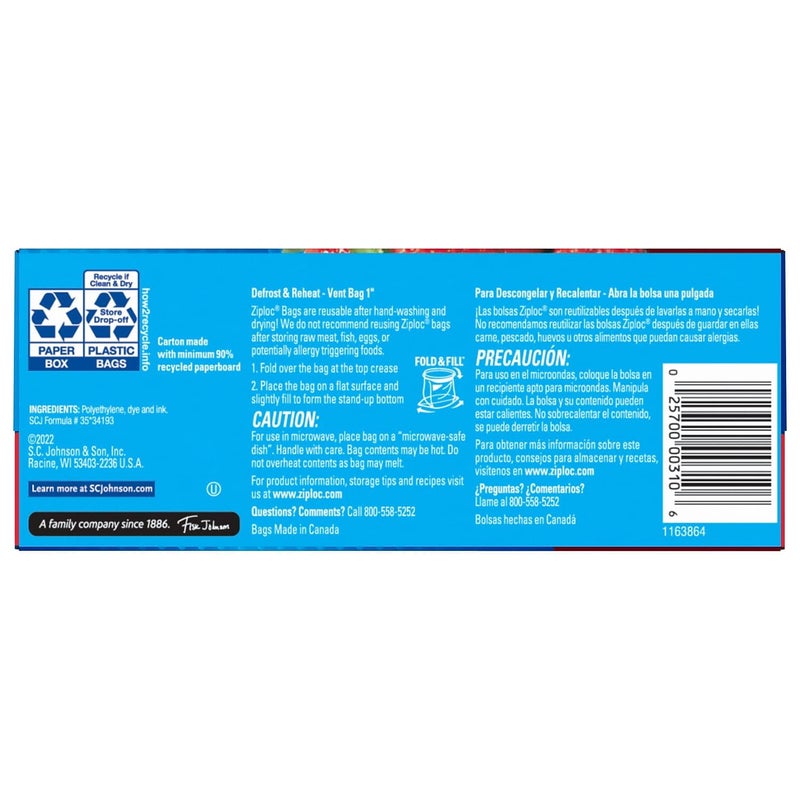 Ziploc Easy Open, Storage Quart 48 Count - Image 4