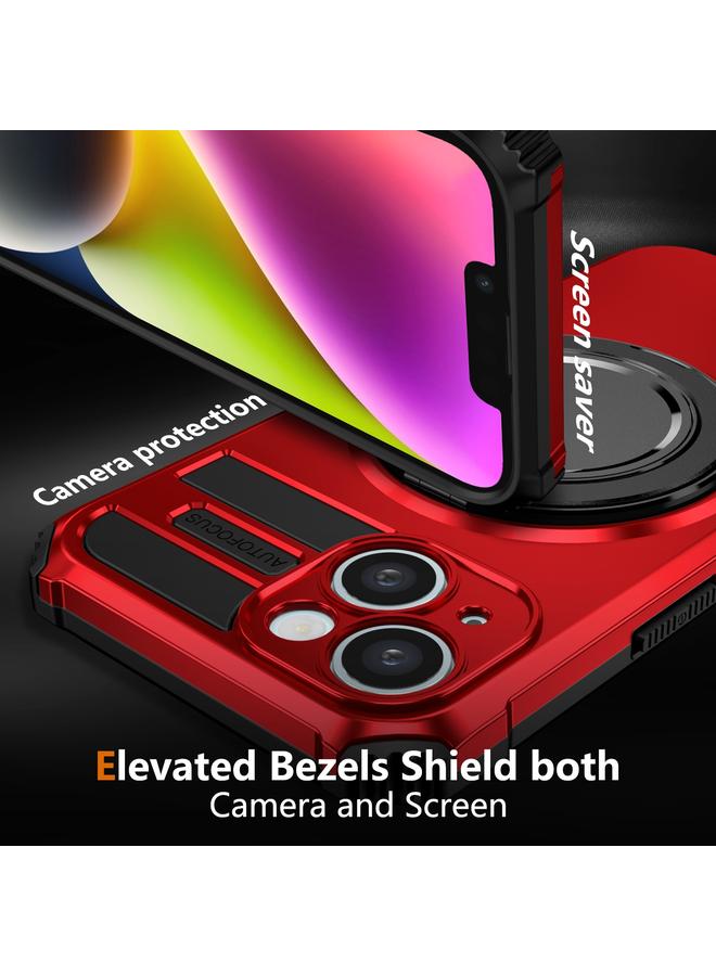 S-TOP Case For iPhone 14 Plus Rotating Magnetic Holder Phone Case - Image 2