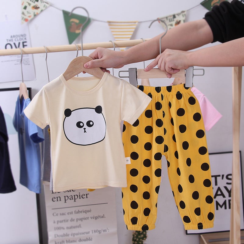 Girls Summer Suspender Skirt Two-Piece Set Baby Girl New Style Skirt Kidsren Summer Korean Style Denim Suit Trendy - Image 1