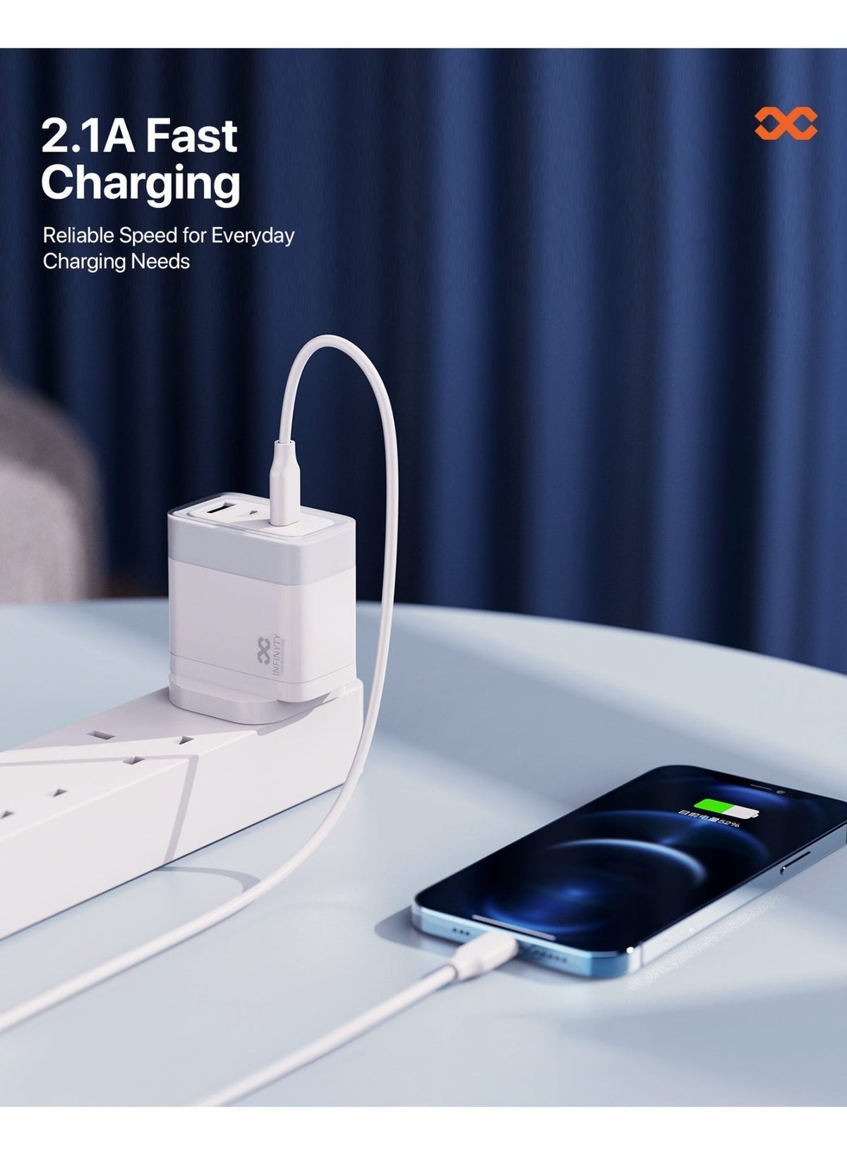 Infinity Voltx-65 65W Gan Wall Charger - White