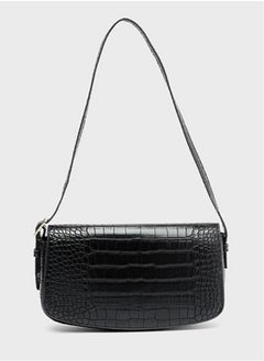 MIXDE Underarm Bag, Baguette Bag, Vintage Crocodile Patterned Handbag  - Image 1