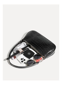 MIXDE Underarm Bag, Baguette Bag, Vintage Crocodile Patterned Handbag  - Image 3