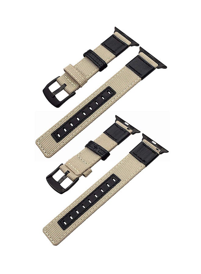 EHOME Replacement Band For Apple Watch Series 4/5 Beige - Image 2