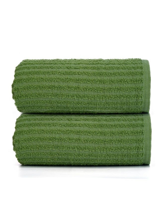 Micro Cotton LuxeLite Versatile Bath Towel | Soft, Quick Drying | Large 58 x 122 | for Gym, Baby, Men, Women (Pack of 2, Green) - Image 1