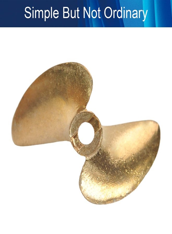 Fielect 2 Blades CCW Propeller for Ship Model Rc Boat Propeller Model Golden Brass Paddle 30mm Diameter 1.4 Pitch 3.18mm Hole Dia - Image 4