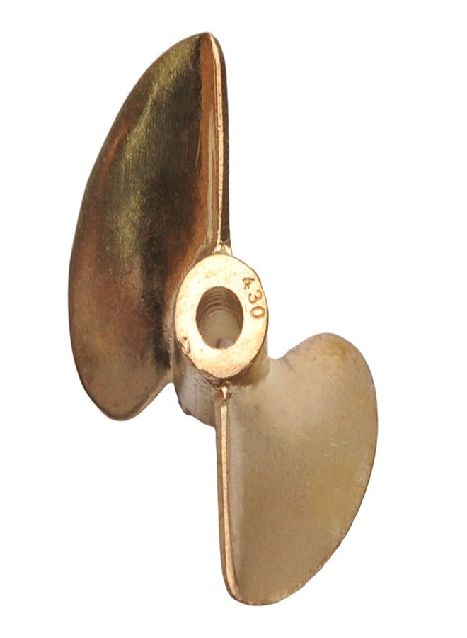 Fielect 2 Blades CCW Propeller for Ship Model Rc Boat Propeller Model Golden Brass Paddle 30mm Diameter 1.4 Pitch 3.18mm Hole Dia - Image 1