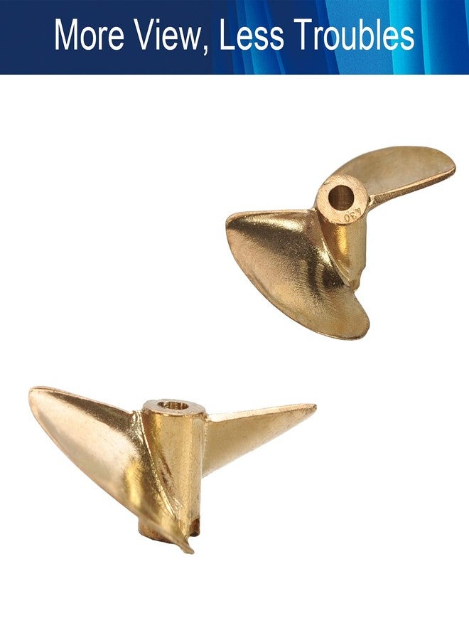 Fielect 2 Blades CCW Propeller for Ship Model Rc Boat Propeller Model Golden Brass Paddle 30mm Diameter 1.4 Pitch 3.18mm Hole Dia - Image 3