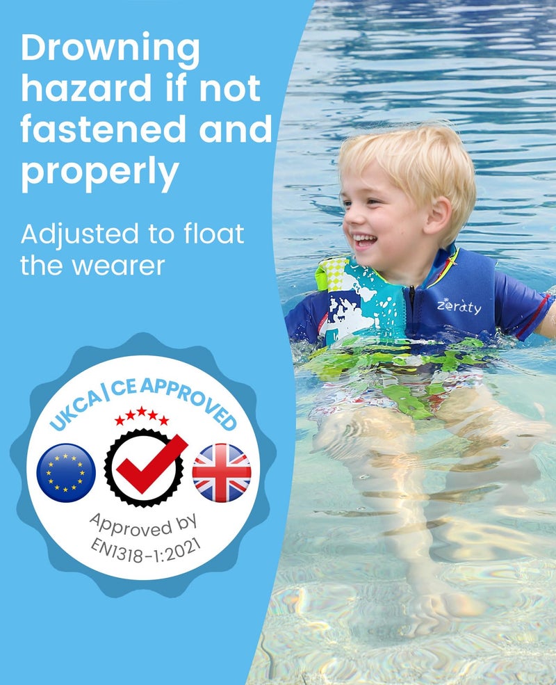 Zeraty Toddler Swim Vest Neoprene Kids Float Jacket Swimming Aid for Children with Adjustable Safety Strap Age 2-9+ Years/36-88Lbs - Image 4