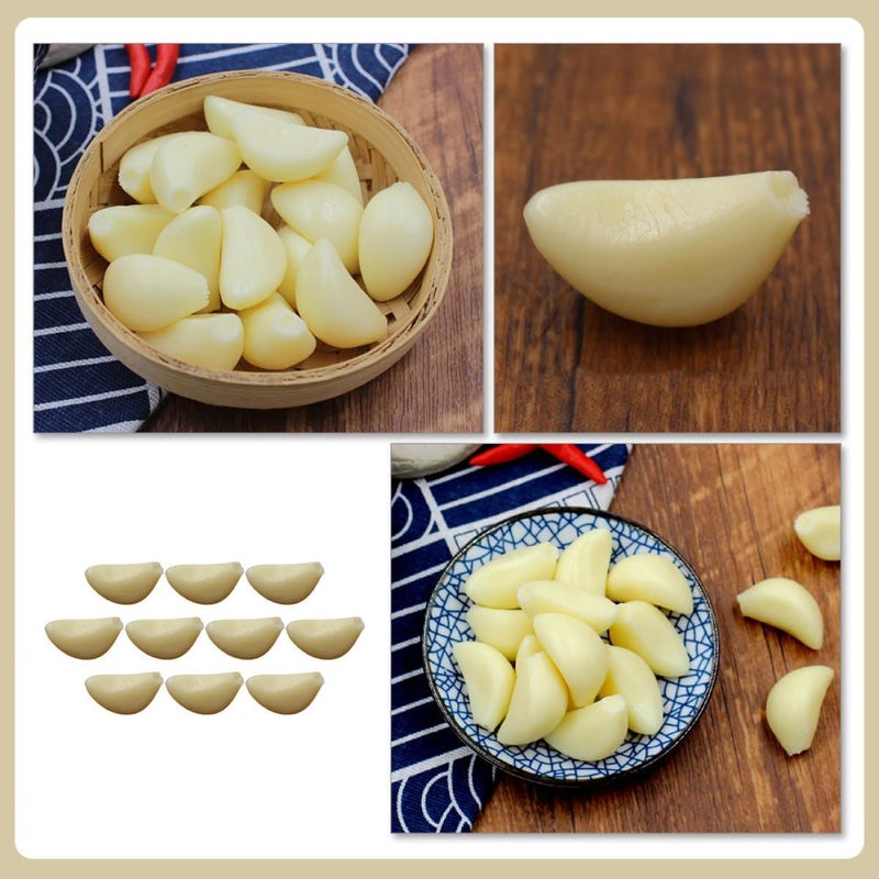 ABOOFAN 10pcs Artificial Garlic Cloves Simulation Garlic Decor Kitchen Photography Props Household Vegetable Ornament for Recognition and Home Display - Image 3