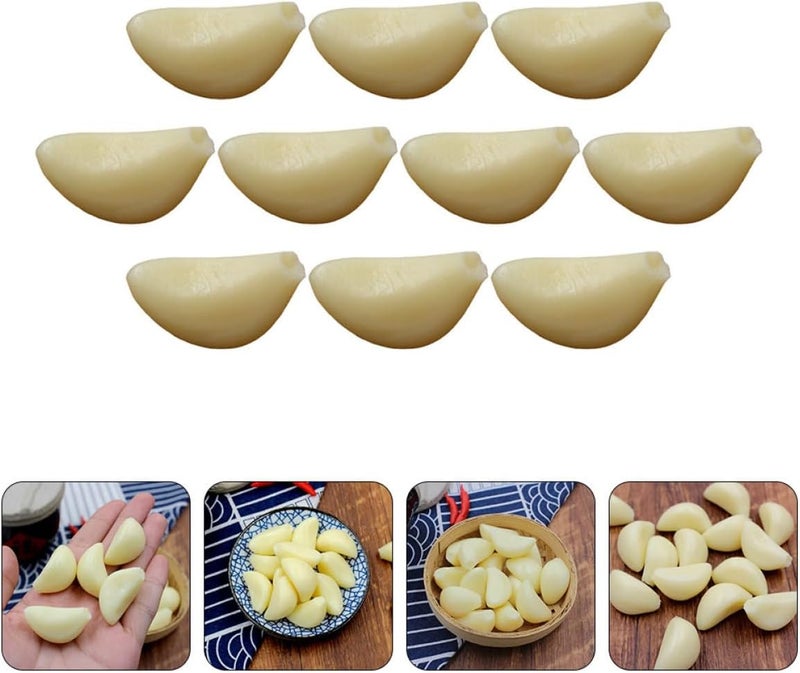 ABOOFAN 10pcs Artificial Garlic Cloves Simulation Garlic Decor Kitchen Photography Props Household Vegetable Ornament for Recognition and Home Display - Image 5