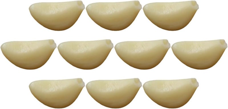 ABOOFAN 10pcs Artificial Garlic Cloves Simulation Garlic Decor Kitchen Photography Props Household Vegetable Ornament for Recognition and Home Display - Image 1