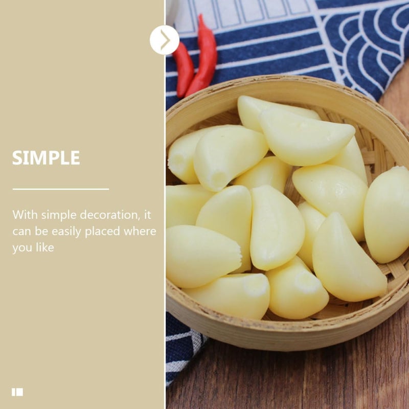 ABOOFAN 10pcs Artificial Garlic Cloves Simulation Garlic Decor Kitchen Photography Props Household Vegetable Ornament for Recognition and Home Display - Image 4