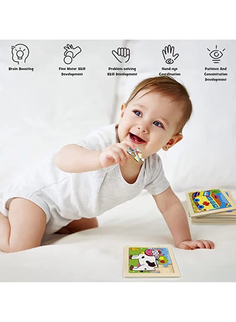 يي تشوان احجية خشبية للاطفال الصغار، احجية خشبية للاطفال من سن 1 الى 5 سنوات، مجموعة احجية الصو على شكل حيوانات، العاب تعليمية لمرحلة ما قبل المدرسة، هدايا للاولاد والبنات - Image 5