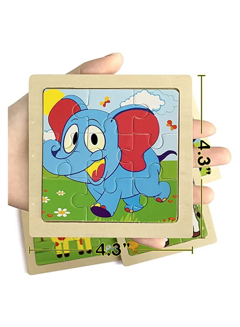 يي تشوان احجية خشبية للاطفال الصغار، احجية خشبية للاطفال من سن 1 الى 5 سنوات، مجموعة احجية الصو على شكل حيوانات، العاب تعليمية لمرحلة ما قبل المدرسة، هدايا للاولاد والبنات - Image 2