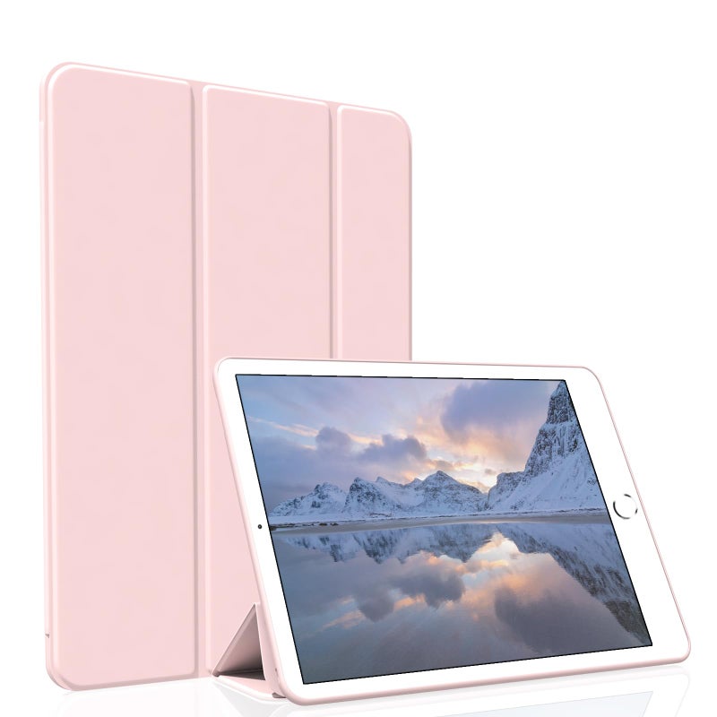 Divufus Case for iPad mini 4 (2015 Released), Lightweight Slim Auto Sleep/Wake Trifold Stand Smart Cover, Soft TPU Case for iPad mini 4th Generation 7.9 Inch, Pink - Image 1