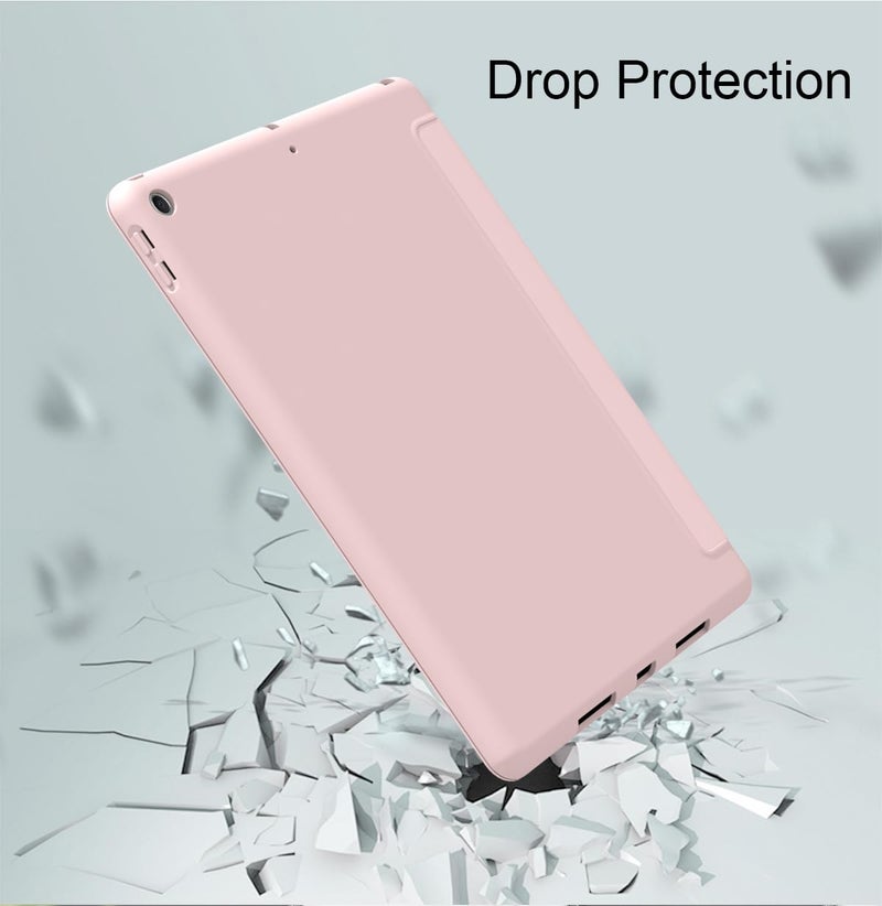 Divufus Case for iPad mini 4 (2015 Released), Lightweight Slim Auto Sleep/Wake Trifold Stand Smart Cover, Soft TPU Case for iPad mini 4th Generation 7.9 Inch, Pink - Image 4