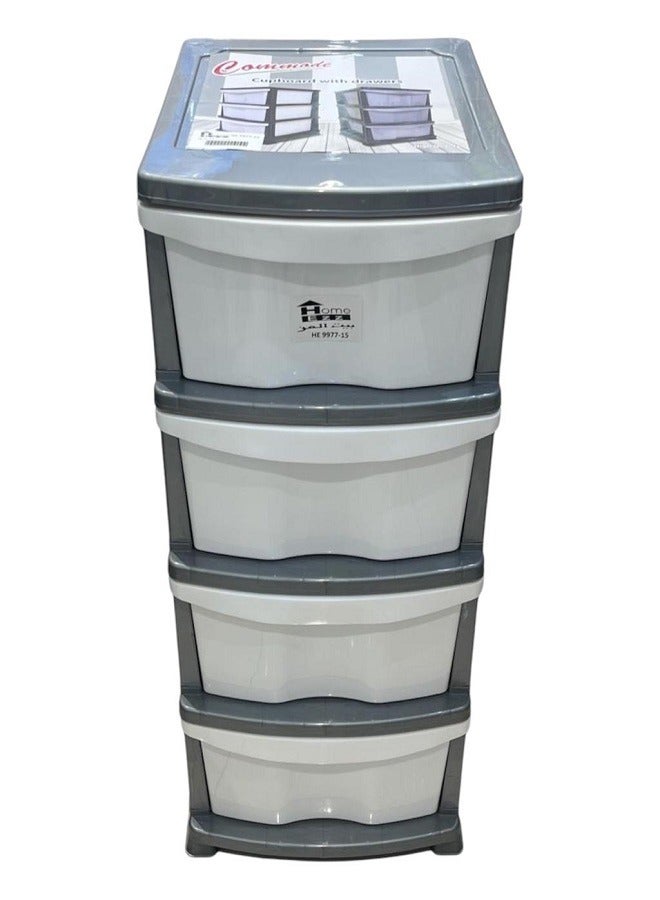 4 tier square plastic storage drawers for storing children's toys and clothes 