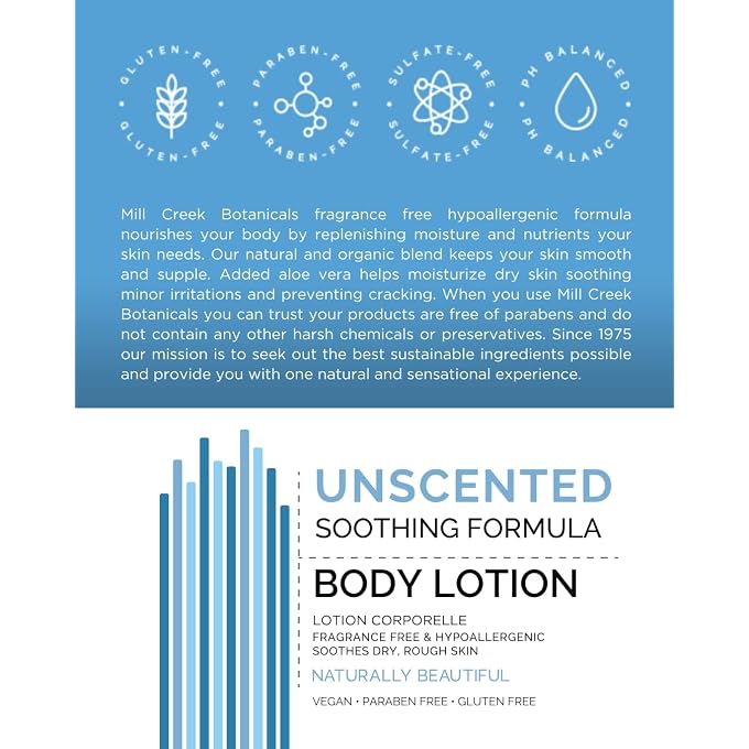 Mill Creek Botanicals Hand and Body Lotion Unscented, 16 Fluid Ounce - Image 3