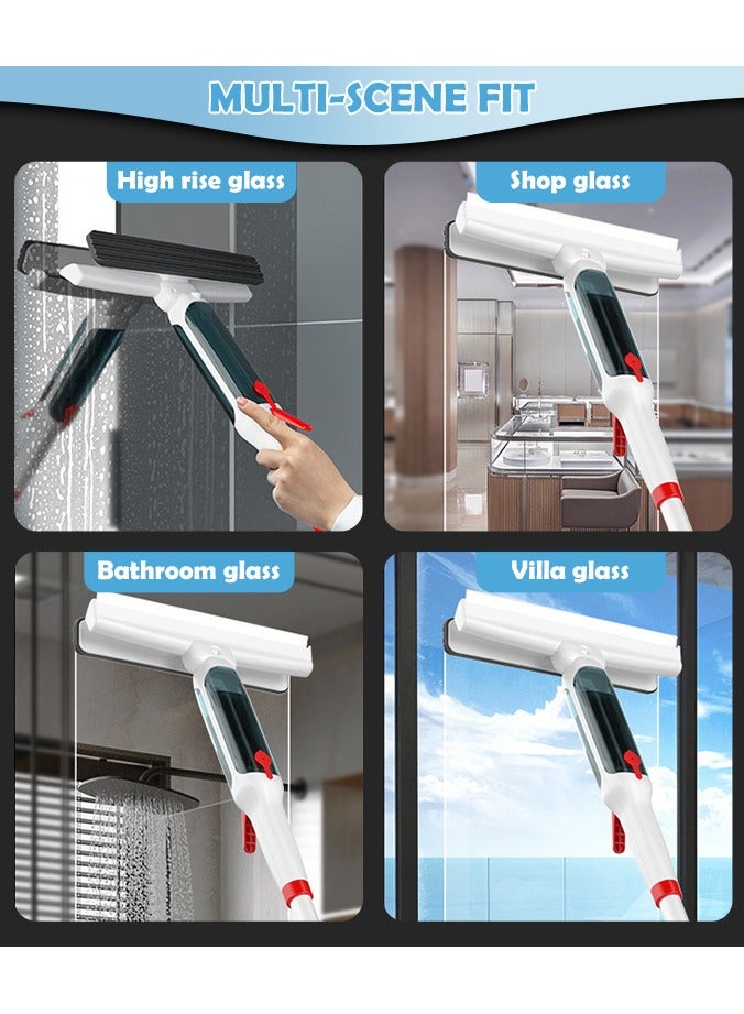 AROAQ Extra Long 189.99cm Spray Window Cleaner with Dual Control High Rise Glass Cleaning Tool, Water Efficient, Multi Function Wiper for Home Use - Image 4