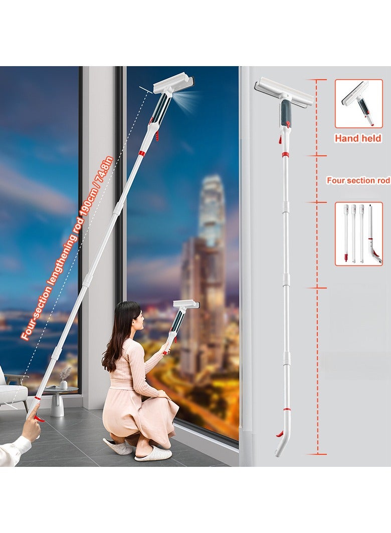 AROAQ Extra Long 189.99cm Spray Window Cleaner with Dual Control High Rise Glass Cleaning Tool, Water Efficient, Multi Function Wiper for Home Use - Image 5