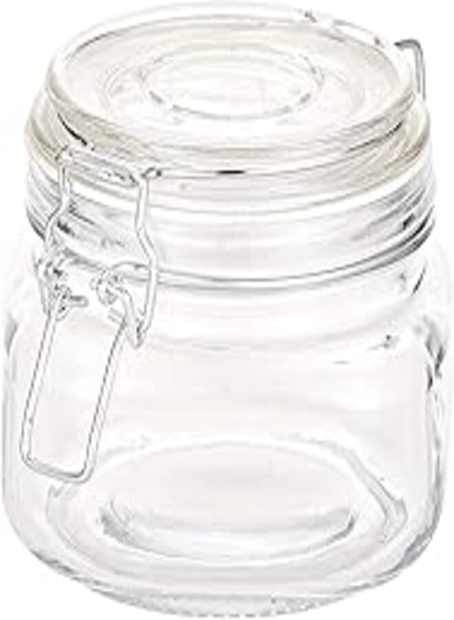 Harmony Glass Jar with Glass Lid & Metal Clip - 500ml