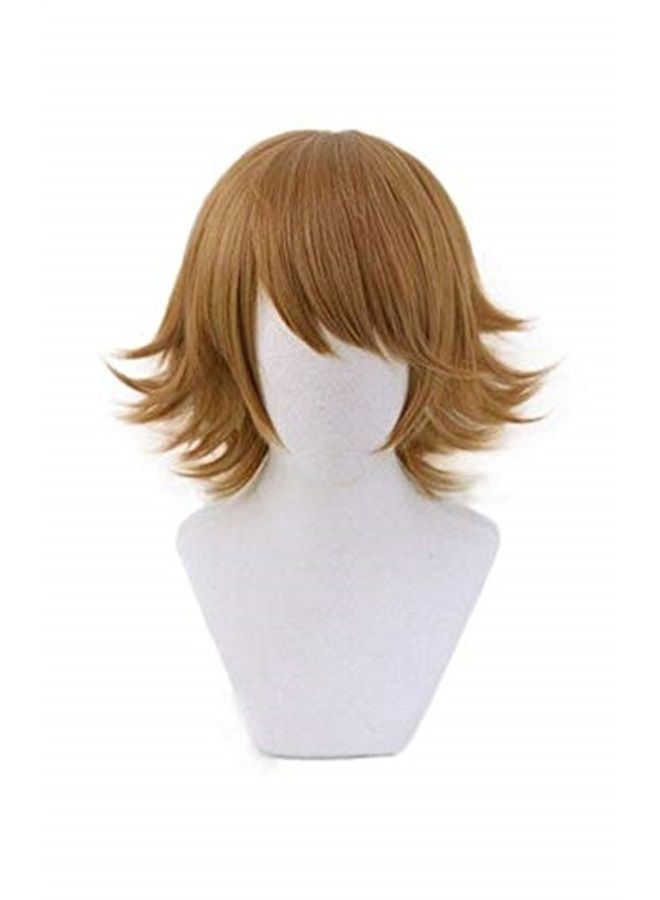 PWEINCY Chihiro Fujisaki Cosplay Wig 12 Inch Short Layered Brown Hair - Image 1