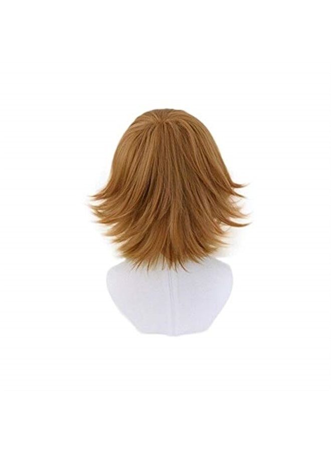 PWEINCY Chihiro Fujisaki Cosplay Wig 12 Inch Short Layered Brown Hair - Image 4