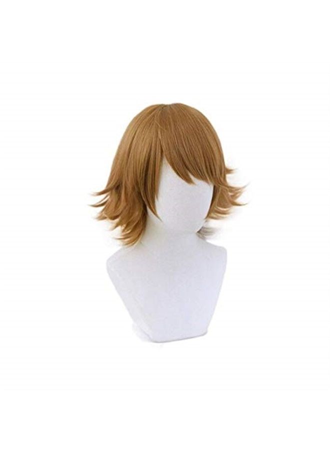 PWEINCY Chihiro Fujisaki Cosplay Wig 12 Inch Short Layered Brown Hair - Image 2
