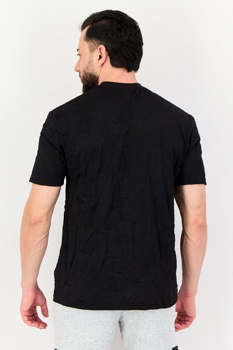 PUMA Men Sportswear Fit Short Sleeve Avenir Crinkle Outdoor T-Shirt, Black - Image 3
