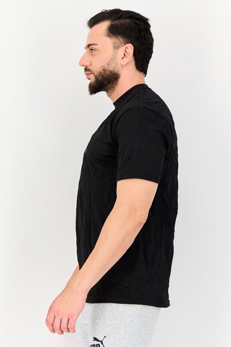 PUMA Men Sportswear Fit Short Sleeve Avenir Crinkle Outdoor T-Shirt, Black - Image 2