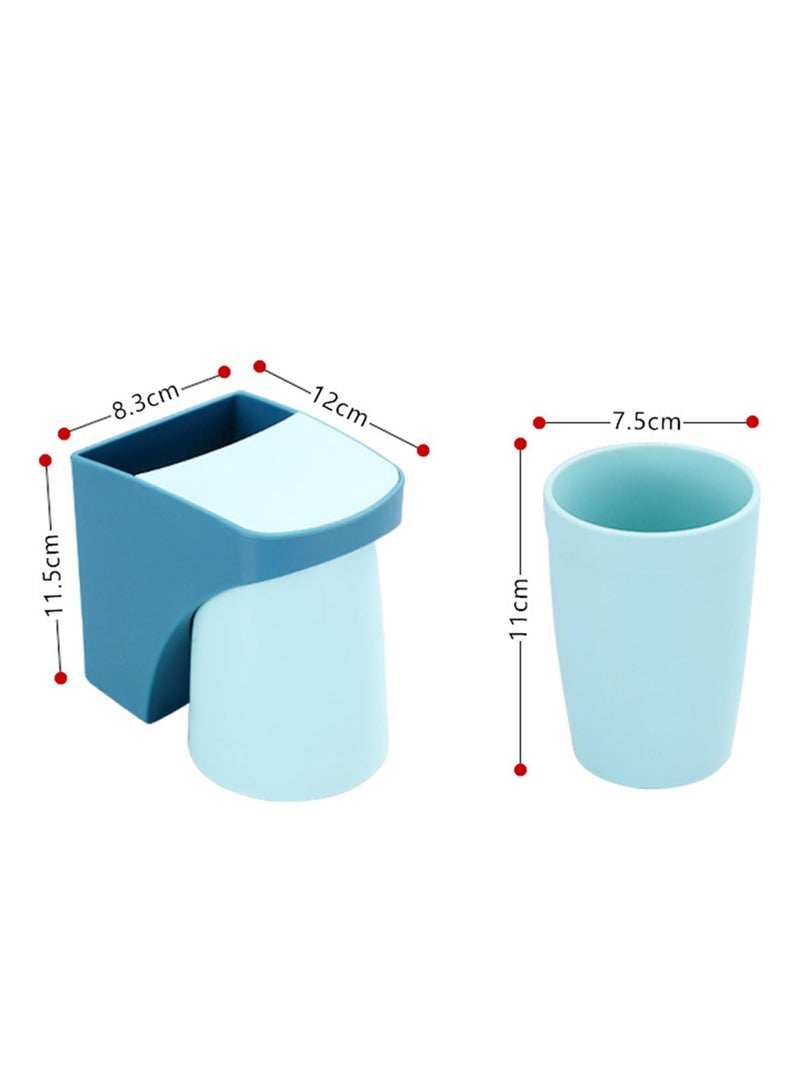 KASTWAVE Toothbrush Holder Set – Custom Magnetic Cup Holder for Bathroom Organization and Storage - Wall Mounted Toothbrush and Toothpaste Holder - Image 2