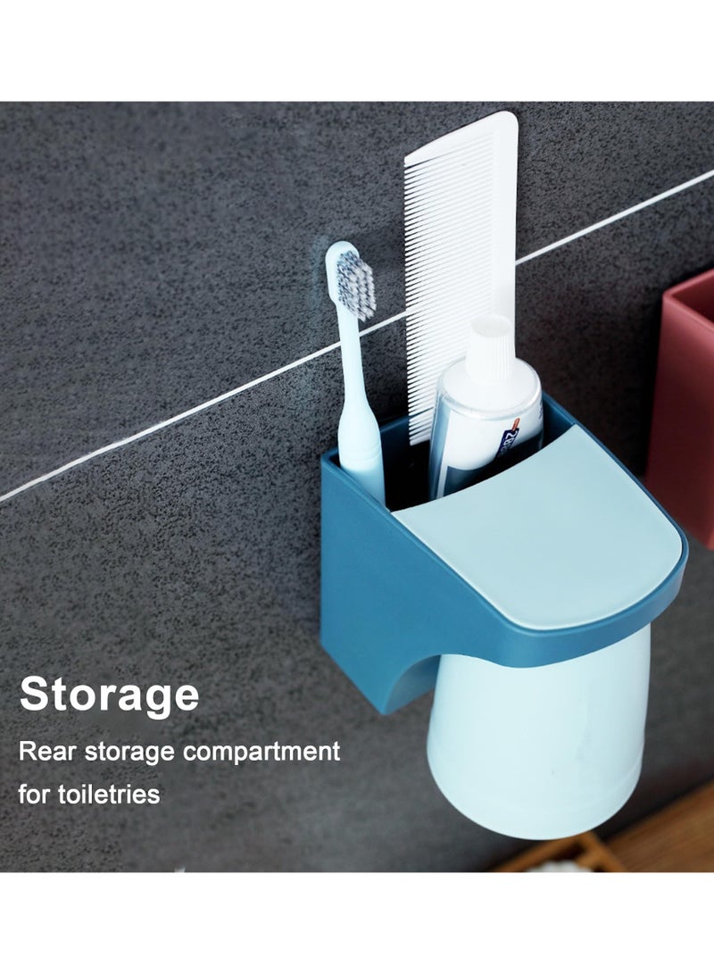 KASTWAVE Toothbrush Holder Set – Custom Magnetic Cup Holder for Bathroom Organization and Storage - Wall Mounted Toothbrush and Toothpaste Holder - Image 4