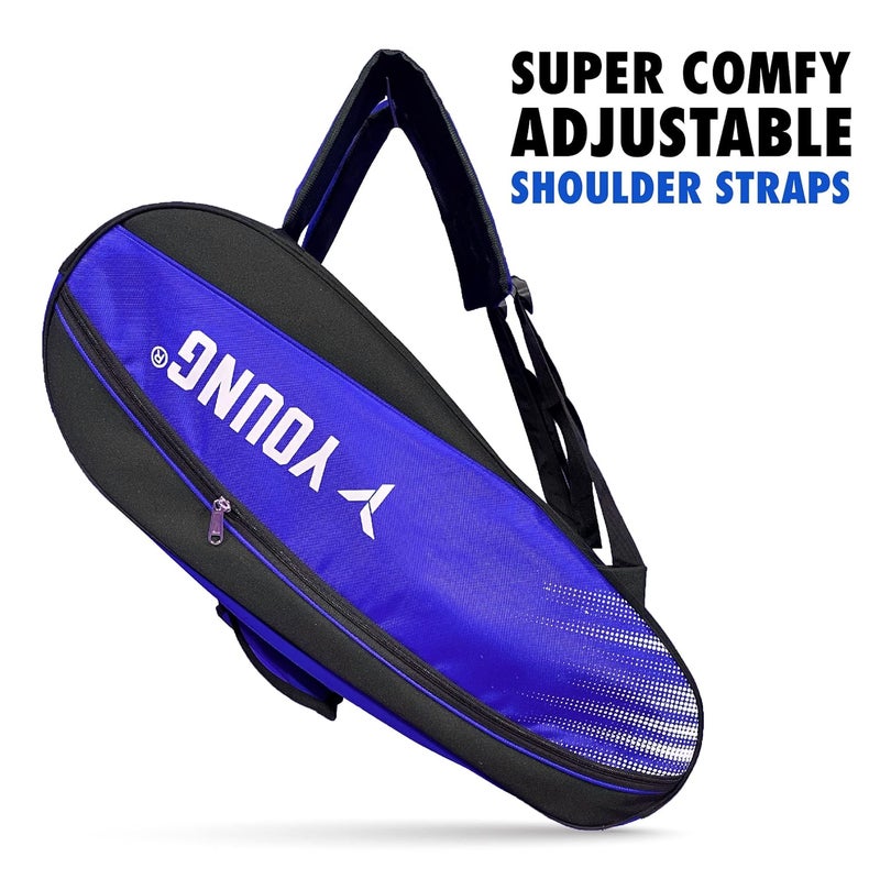 Young حقيبة كيت GTR بسحاب مزدوج | بوليستر متين | جيب جانبي | حقيبة ظهر لنوع كيتبادمنتون - Image 5