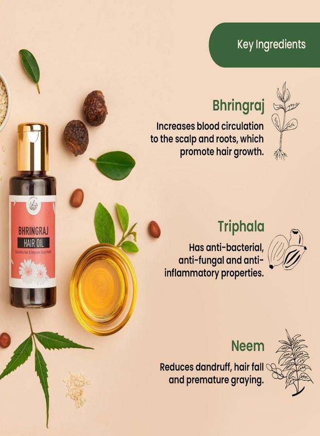 AMRUTAM Bhringraj Hair Oil | Nourishes Hair, Dandruff Controll & Improves Scalp Health with Amla, Neem, Methi Dana (100 ML) - Image 3