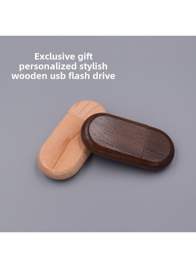 Wooden U Disk Mini 64GB Personality Printing LOGO Chinese Style Large Capacity USB Disk-Capacity:1GB - Image 2