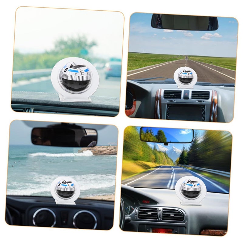 2Pcs Vehicle Compass High Precision Sensor For Accurate Navigation Dash Mount For Suv Truck Rv And Outdoor Hiking Direction Guidance Silver - Image 4