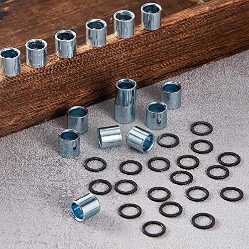 Sumind 36 Pieces Bearing Spacers and Washers Skateboard Hardware Kit for Most Skateboard Trucks and Longboards (24 Washers, 12 Spacers) - Image 5