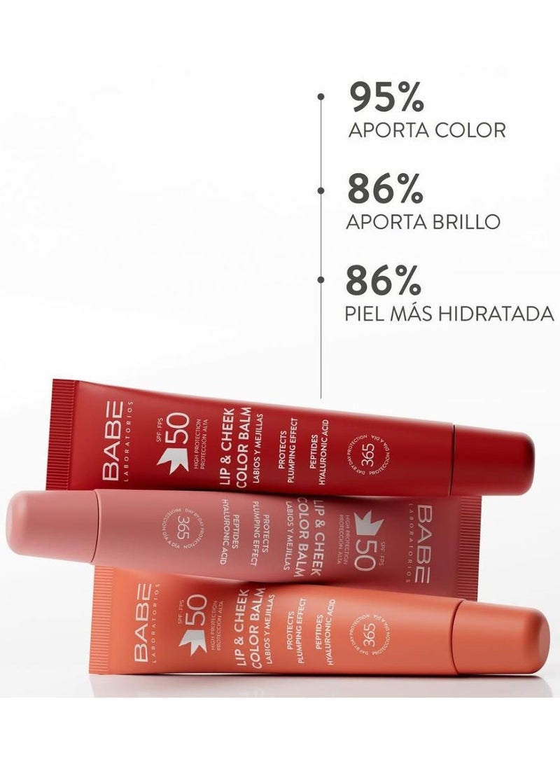 باب لابوراتوريوس بلسم الشفاه والخدود من بابي بعامل حماية من الشمس 50، تأثير ممتلئ، برتقالي-عاري، 20 مل - Image 2