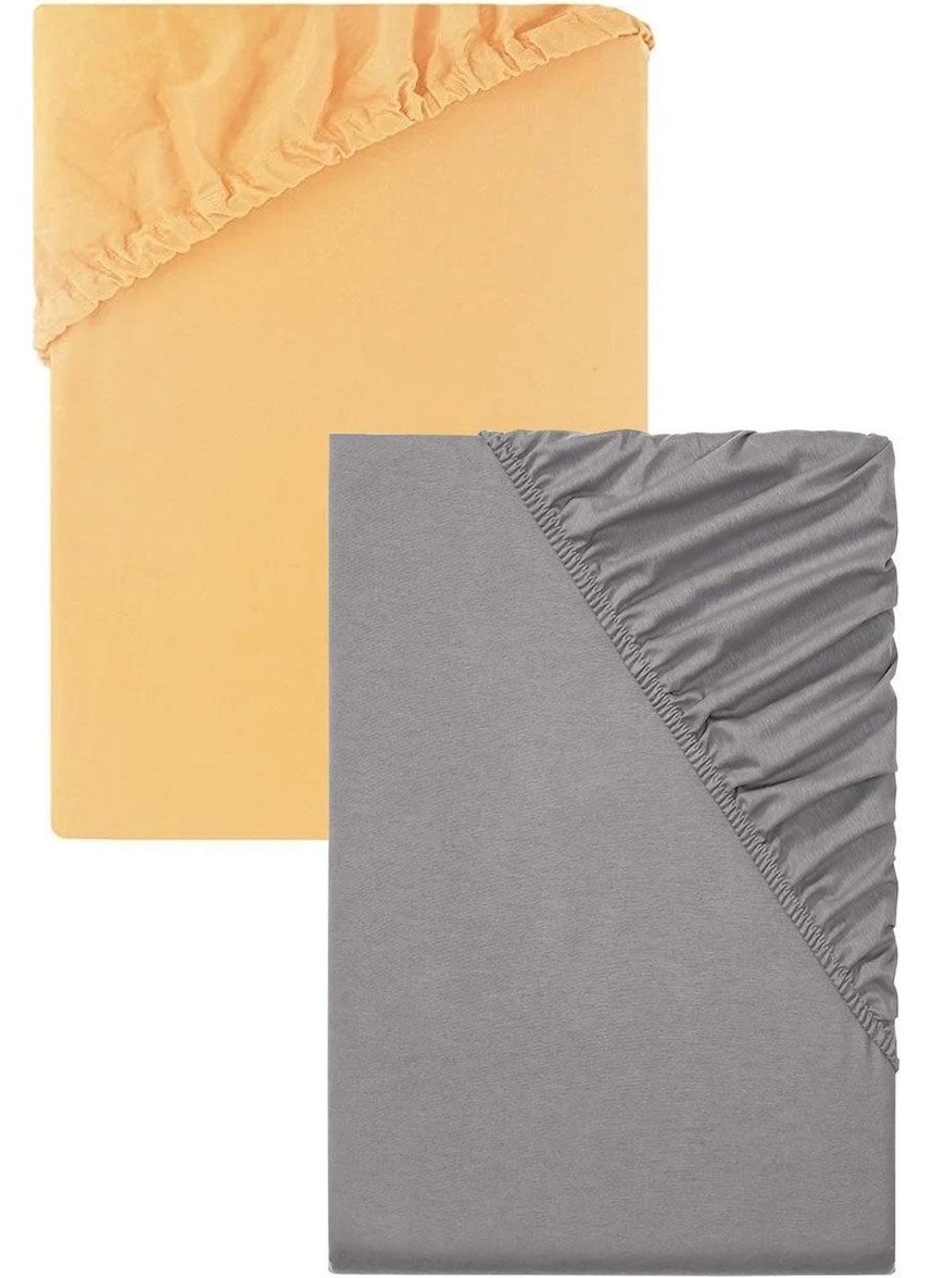 Cotenconcept 2 Pieces of Cotton and Elastic Combed Baby Bed Sheets  - Image 1